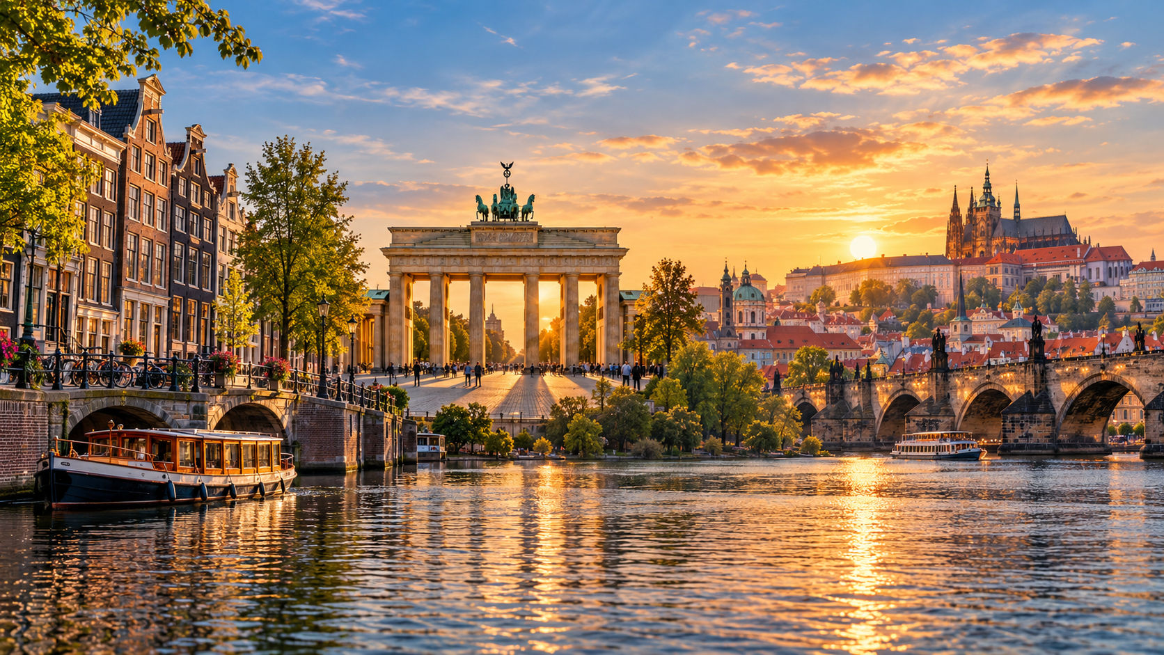 Amsterdam, Berlin and Prague